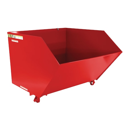 Vestil Light Duty Low Profil Hopper 1.5 Cubic Yard Red H-150-LD-SR